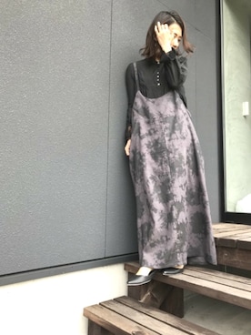 「antiqua（アンティカ）のアイテム（オールインワン・サロペット）」を使った、antiquaさん（レディース・157cm）の春コーディネート