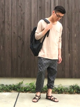 「antiqua（アンティカ）のアイテム」を使った、antiquaさん（メンズ・178cm）の春コーディネート