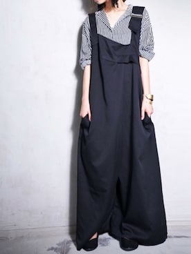 「antiqua（アンティカ）のアイテム（オールインワン・サロペット）」を使った、antiquaさん（レディース・157cm）の夏コーディネート