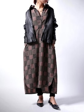 「チエック」｜antiquaさん（レディース・157cm）の秋コーディネート