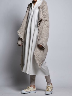 「アイテム（レギンス/スパッツ、ベージュ系）」を使った、antiquaさん（レディース・163cm）の秋コーディネート