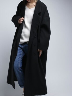 「antiqua」｜「アイテム（その他アウター）」を使った、antiquaさん（レディース・157cm）の冬コーディネート