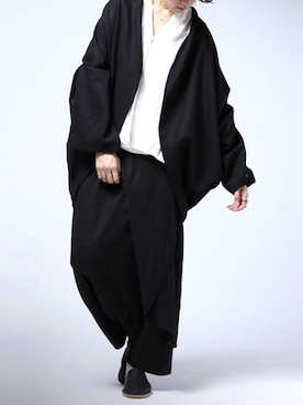 「antiqua」｜「アイテム（その他アウター）」を使った、antiquaさん（レディース・163cm）の冬コーディネート