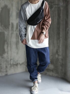 「antiqua（アンティカ）のアイテム」を使った、antiquaさん（メンズ・178cm）の春コーディネート
