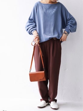 「くすみカラー」｜antiquaさん（レディース・157cm）の冬コーディネート