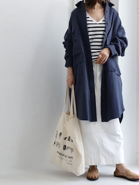 「antiqua」｜「アイテム（その他アウター）」を使った、antiquaさん（レディース・157cm）の冬コーディネート