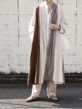 「antiqua」｜「アイテム（その他アウター）」を使った、antiquaさん（レディース・166cm）の春コーディネート