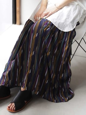 「アイテム（スカート、その他）」を使った、antiquaさん（レディース・166cm）の春コーディネート