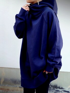 「antiqua」｜「アイテム（スウェット）」を使った、antiquaさん（レディース・152cm）の冬コーディネート