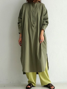 「ドレスシャツ」｜antiquaさん（レディース・159cm）の冬コーディネート