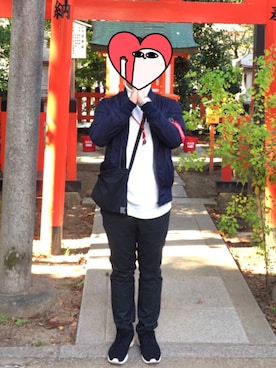 「Design Tshirts Store graniph（デザイン　ティーシャツ　ストア　グラニフ）のアイテム（バッグ）」を使った、健ちゃんさん（メンズ・163cm）の春コーディネート