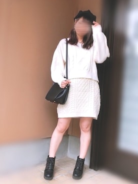「ニットセットアップ」｜「アイテム（その他）」を使った、あずきさん（レディース・153cm）の秋コーディネート