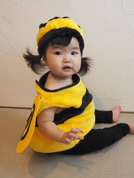 「COSTCOのアイテム（その他トップス、イエロー系）」を使った、kenさん（キッズ・110cm）の秋コーディネート