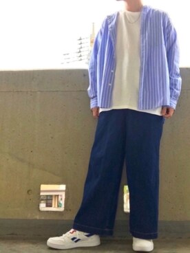 「Heather（ヘザー）のアイテム」を使った、CHINさんパパさん（メンズ・163cm）の春コーディネート