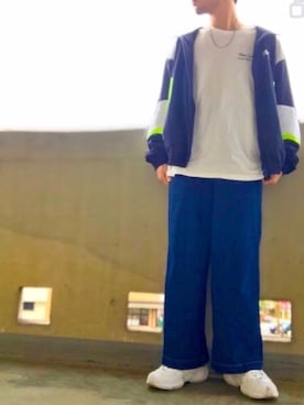 「Heather（ヘザー）のアイテム」を使った、CHINさんパパさん（メンズ・163cm）の春コーディネート