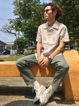 CHINさんパパさん（メンズ・163cm）の春コーディネート