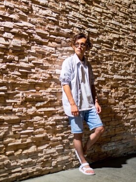 CHINさんパパさん（メンズ・163cm）の夏コーディネート