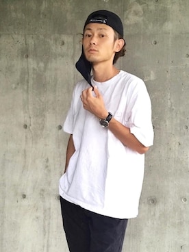 「LeMASKA（ルマスカ）のアイテム」を使った、CHINさんパパさん（メンズ・163cm）の夏コーディネート
