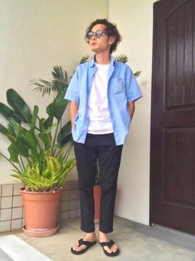 CHINさんパパさん（メンズ・163cm）の夏コーディネート