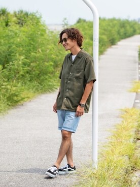 CHINさんパパさん（メンズ・163cm）の夏コーディネート