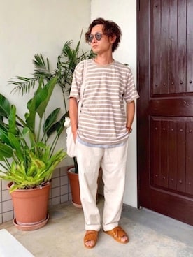 CHINさんパパさん（メンズ・163cm）の夏コーディネート