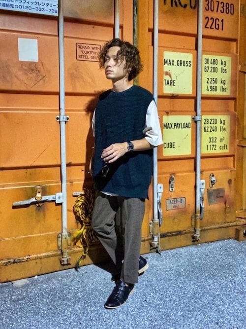 Chinさんパパ ユニクロのtシャツ 半袖 タンクトップ を使ったコーディネート Wear