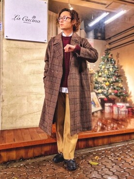 「LUGG NAGG（ラグナグ）のアイテム」を使った、CHINさんパパさん（メンズ・163cm）の冬コーディネート
