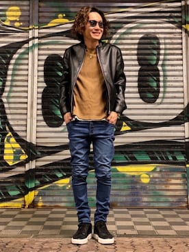 「ｏｒｏｂｉａｎｃｏ」｜CHINさんパパさん（メンズ・163cm）の冬コーディネート