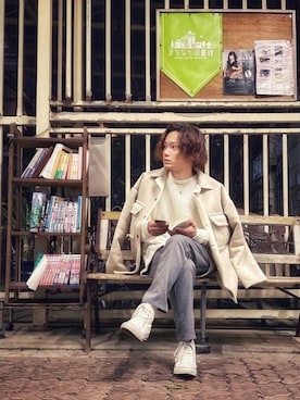 「LIL VENDARS（リルヴェンダース）のアイテム」を使った、CHINさんパパさん（メンズ・163cm）の冬コーディネート