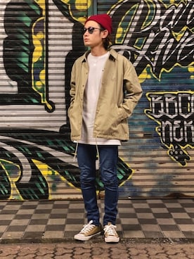 「ｏｒｏｂｉａｎｃｏ」｜CHINさんパパさん（メンズ・163cm）の冬コーディネート