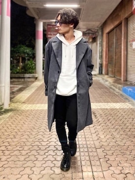 CHINさんパパさん（メンズ・163cm）の冬コーディネート