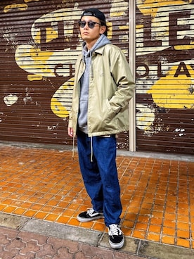 CHINさんパパさん（メンズ・163cm）の冬コーディネート