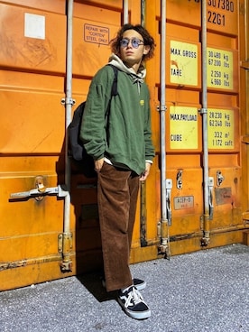 CHINさんパパさん（メンズ・163cm）の冬コーディネート