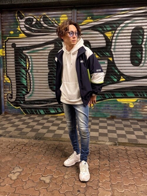 ナイロンジャケットを使ったメンズ人気ファッションコーディネート Sciaky