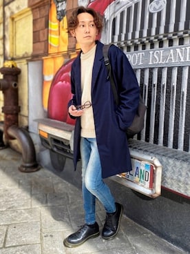 「ラトルトラップ」｜「アイテム（ジャケット/アウター）」を使った、CHINさんパパさん（メンズ・163cm）の冬コーディネート