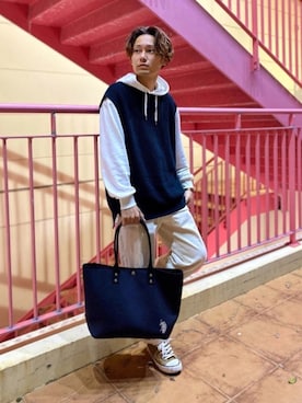 CHINさんパパさん（メンズ・163cm）の春コーディネート