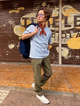 「FORK&SPOON」｜「アイテム（財布/小物）」を使った、CHINさんパパさん（メンズ・163cm）の春コーディネート