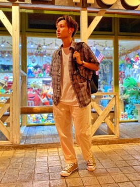 CHINさんパパさん（メンズ・163cm）の夏コーディネート