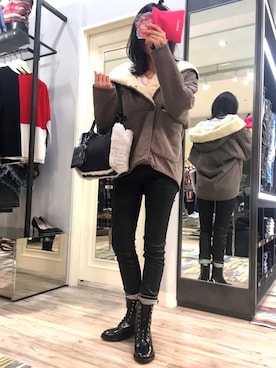 「diesel denim」｜MINORIさん（レディース・163cm）の秋コーディネート