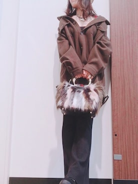 「ビッグシャツ」｜「アイテム（その他アウター）」を使った、ハナコさん（レディース・158cm）の秋コーディネート