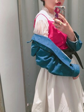 「Lily Brown」｜「アイテム（デニムジャケット）」を使った、ａｙａｙａｎさん（レディース・156cm）の春コーディネート