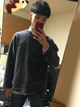 ただの服好きけんしー(YouTube)さん(メンズ・172cm)の冬コーディネート