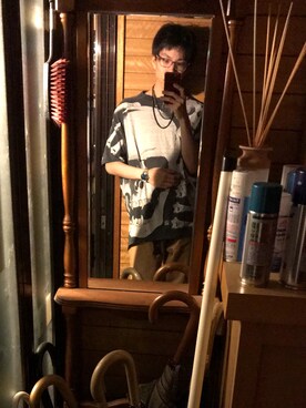 「OXYGEN（オキシゲン）のアイテム」を使った、ただの服好きけんしー(YouTube)さん（メンズ・173cm）の春コーディネート