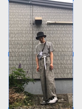 ただの服好きけんしー(YouTube)さん(メンズ・173cm)の夏コーディネート