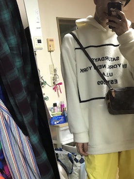 「FILA HERITAGE（フィラヘリテージ）のアイテム」を使った、ただの服好きけんしー(YouTube)さん（メンズ・173cm）の冬コーディネート