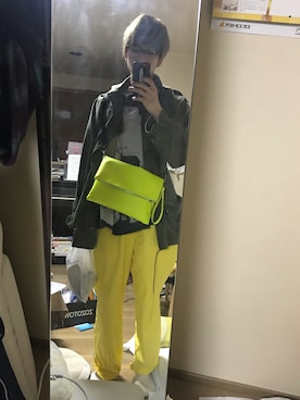 「FILA HERITAGE（フィラヘリテージ）のアイテム」を使った、ただの服好きけんしー(YouTube)さん（メンズ・173cm）の春コーディネート