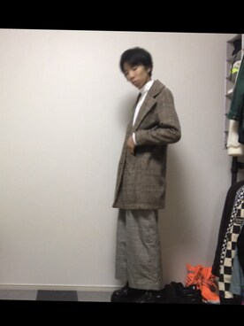 ただの服好きけんしー(YouTube)さん(メンズ・173cm)の秋コーディネート