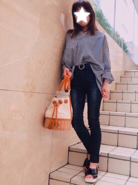 「BRAPPERS（ブラッパーズ）のアイテム」を使った、kaop🐣さん（レディース・151cm）の春コーディネート