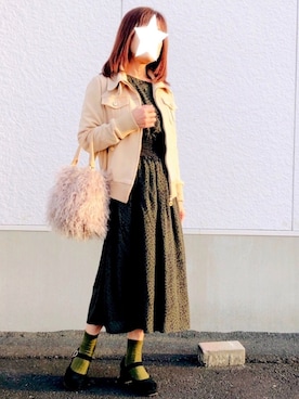 「CECIL McBEE（セシルマクビー）のアイテム（ブルゾン）」を使った、kaop🐣さん（レディース・151cm）の秋コーディネート