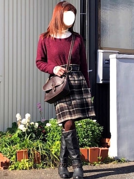 「ユニクロニット」｜kaop🐣さん（レディース・151cm）の冬コーディネート